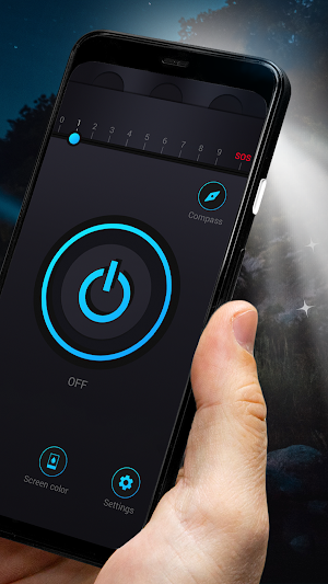 Flashlight - morse & compass Screenshot 1