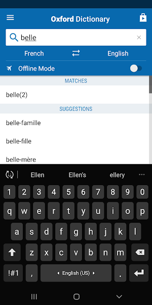 Concise Oxford French Dictionary Screenshot 1