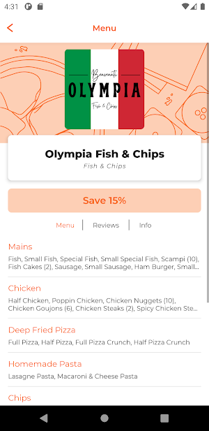 Olympia Fish & Chips Screenshot 1