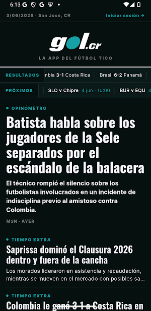 GOL.CR Screenshot 0