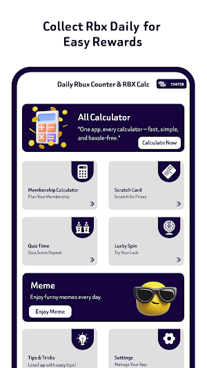 Daily Rbux Counter & RBLX Calc Screenshot 0