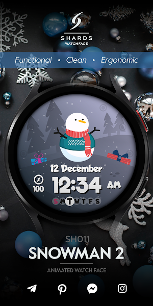SH011 Watch Face, WearOS watch Screenshot 0
