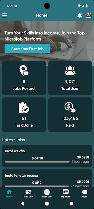 Workdear: Micro Jobs & Tasks Screenshot 0
