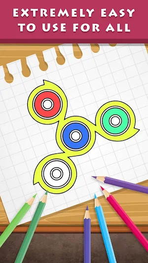 Fidget Spinner Coloring Pages Screenshot 3
