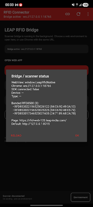 LEAP RFID Connector Screenshot 1