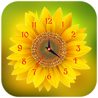 Sunflower Clock Live Wallpaper