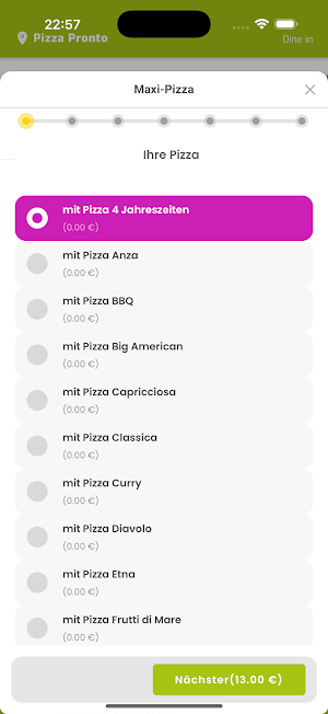 Pizza Pronto Online Screenshot 3