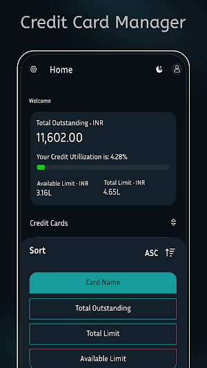 Credit Card Manager Screenshot 2