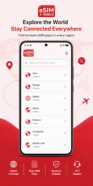 Fibonacci eSIM: Travel Data Screenshot 2
