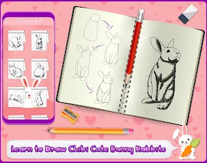 Draw Cute Bunny - Drawing Page Screenshot 0