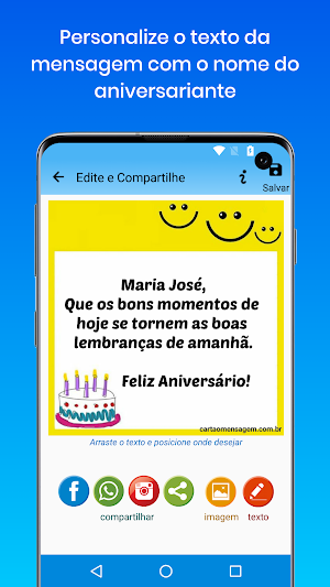 Cartão Mensagem de Aniversário Screenshot 2