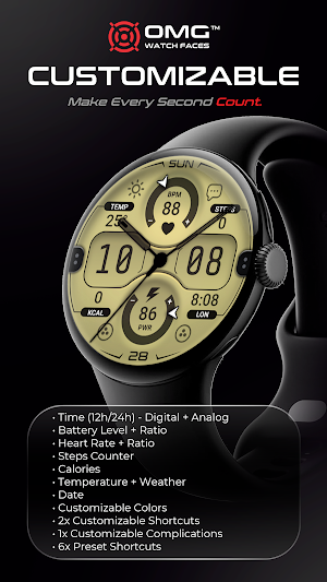 OMG 411 Hybrid Watch Face Screenshot 1
