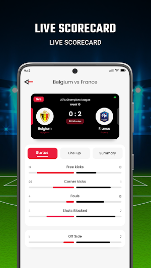 Live Football Score Soccer Screenshot 1