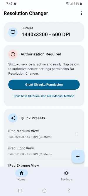 Resolution Changer - Pad View Screenshot 0