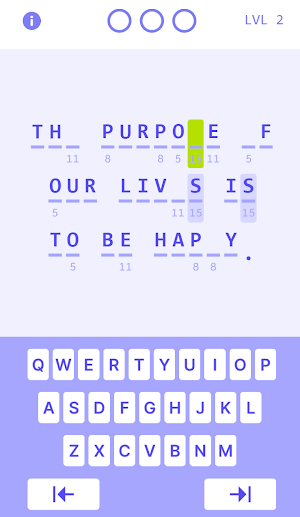 Cryptograph Puzzle Words Screenshot 2