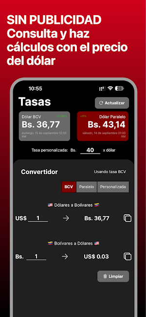 Tasa Dolar Venezuela Screenshot 0