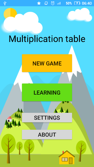 Multiplication table Screenshot 0