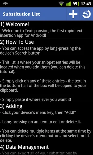 Textspansion Screenshot 0