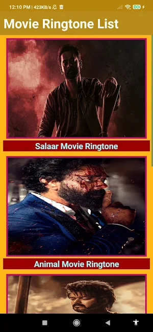 Movie Song Ringtone Screenshot 2