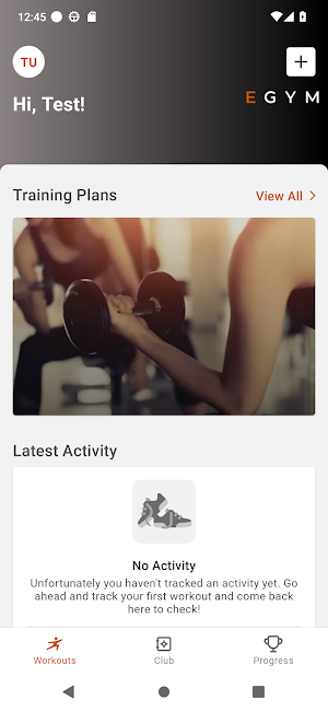EGYM Demo App Screenshot 1