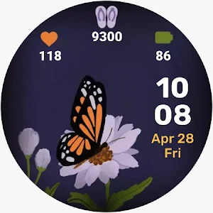 Butterfly Watch Face Animated Screenshot 0