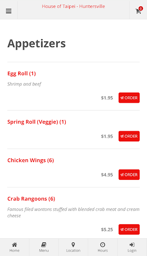 House of Taipei Huntersville Online Ordering Screenshot 2