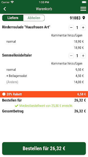 Restaurant zur Grünen Au Screenshot 1