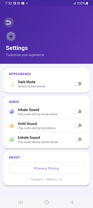 Svasam –Guided Pranayama Timer Screenshot 3