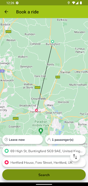 Dial a Ride Hertfordshire Screenshot 2