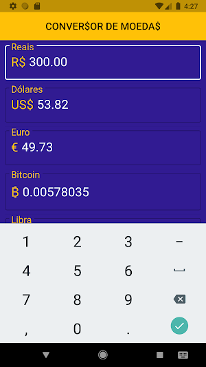 Conver$or de Moeda$ Screenshot 1