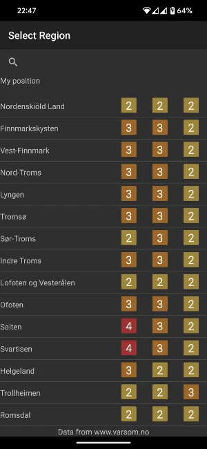 Skredvarsel Screenshot 3
