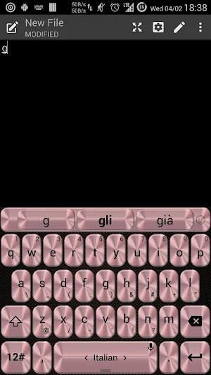 Keyboard Theme Metallic Pink Screenshot 2