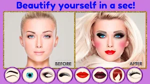 Beauty Cam: Makeup & Hairstyle Screenshot 3