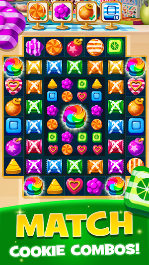 Cookie Blast Sugar Candy Match Screenshot 1