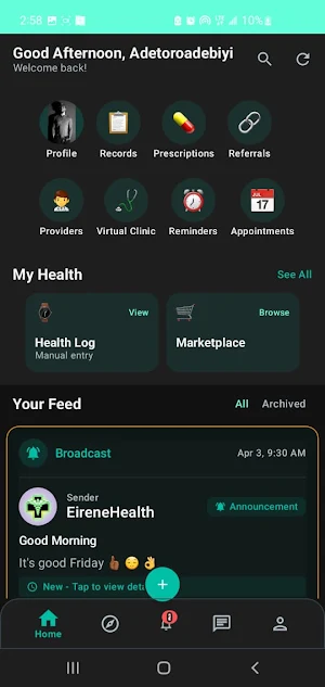 EireneHealth Screenshot 2