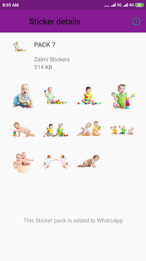 Cute Babies  Stickers for WhatsApp - Funny Sticker Screenshot 3