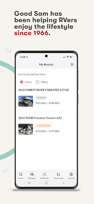 Good Sam RV Rentals Screenshot 2