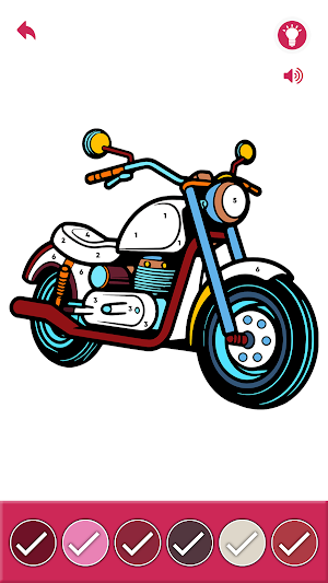 Vehicles Color By Number Book Screenshot 2