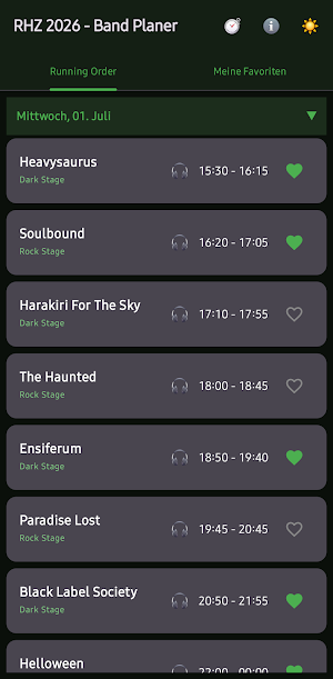 Rockharz 2026 - Band Planer Screenshot 0