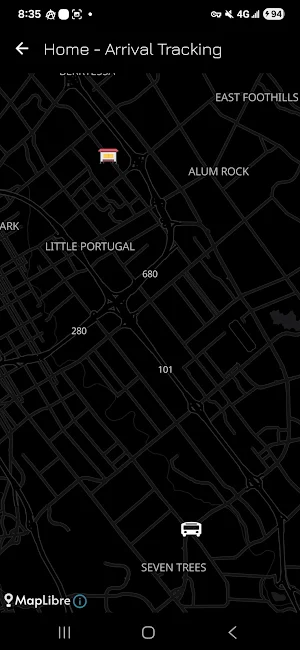 San Jose Bus App Screenshot 1