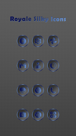 Royale Silky Dark Blue Icons Screenshot 0