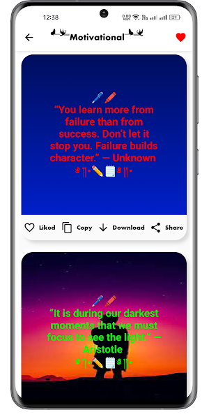 All quotes and status caption Screenshot 3