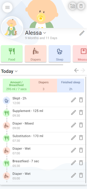 Baby Diary Screenshot 1