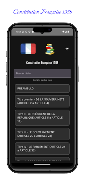 Constitution Française 1958 Screenshot 0