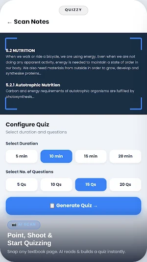Quizzy - Turn Notes into Quiz Screenshot 1