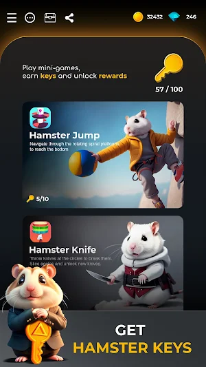 Hamster Keys - Mini Games Screenshot 0