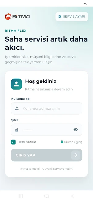 RitmaFlex Service Screenshot 0