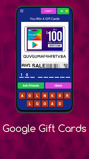 Google Play Gift Cards Screenshot 1