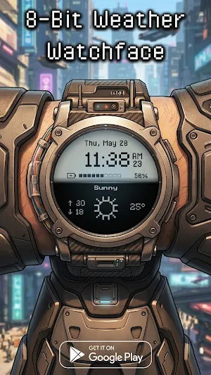 8-Bit Weather Watchface Screenshot 0