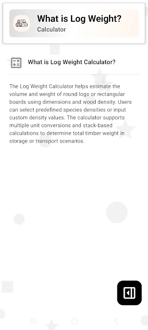Log Weight Calculator Screenshot 2
